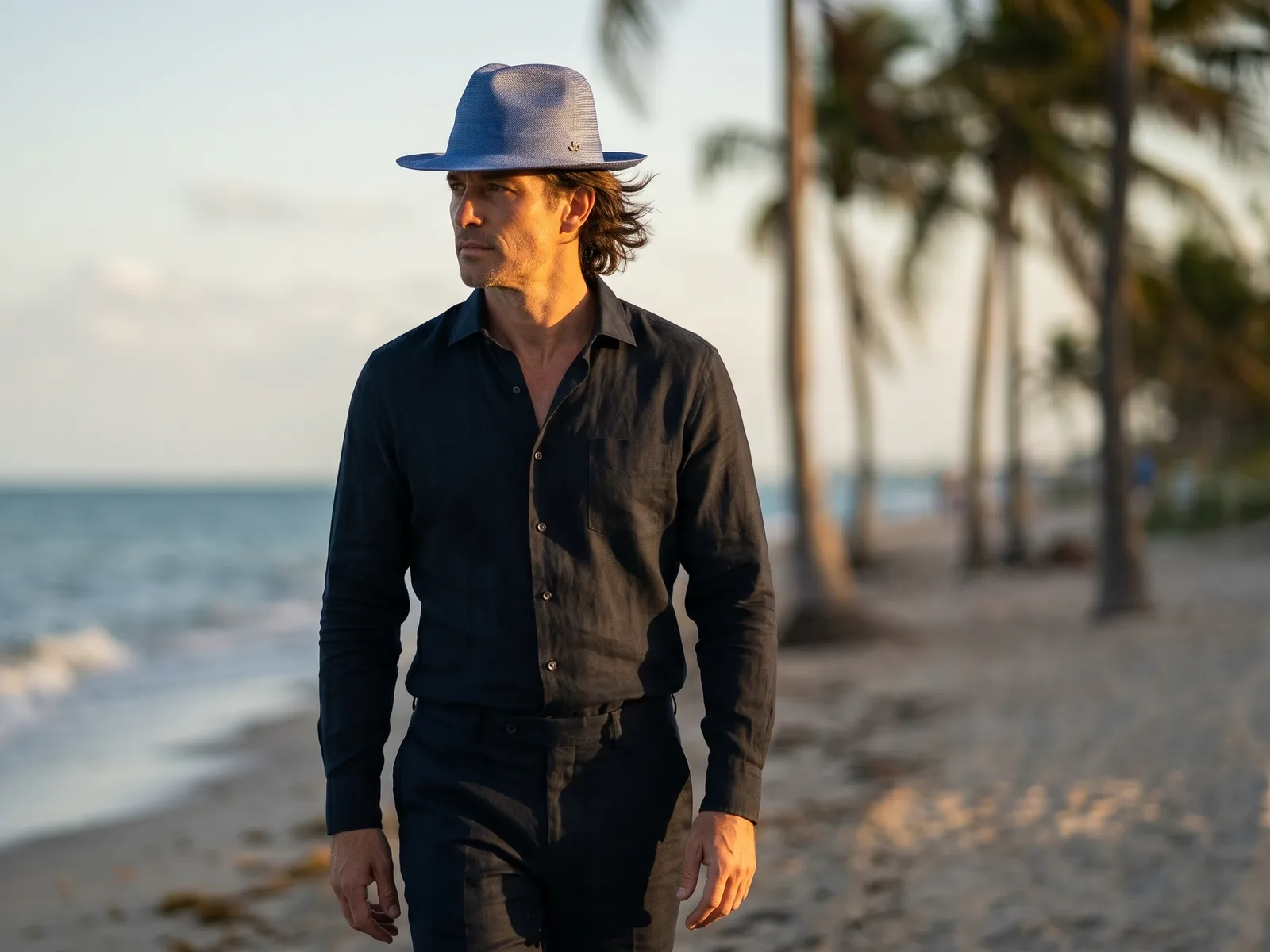 PanamaHatters Classic Panama hat by the sea