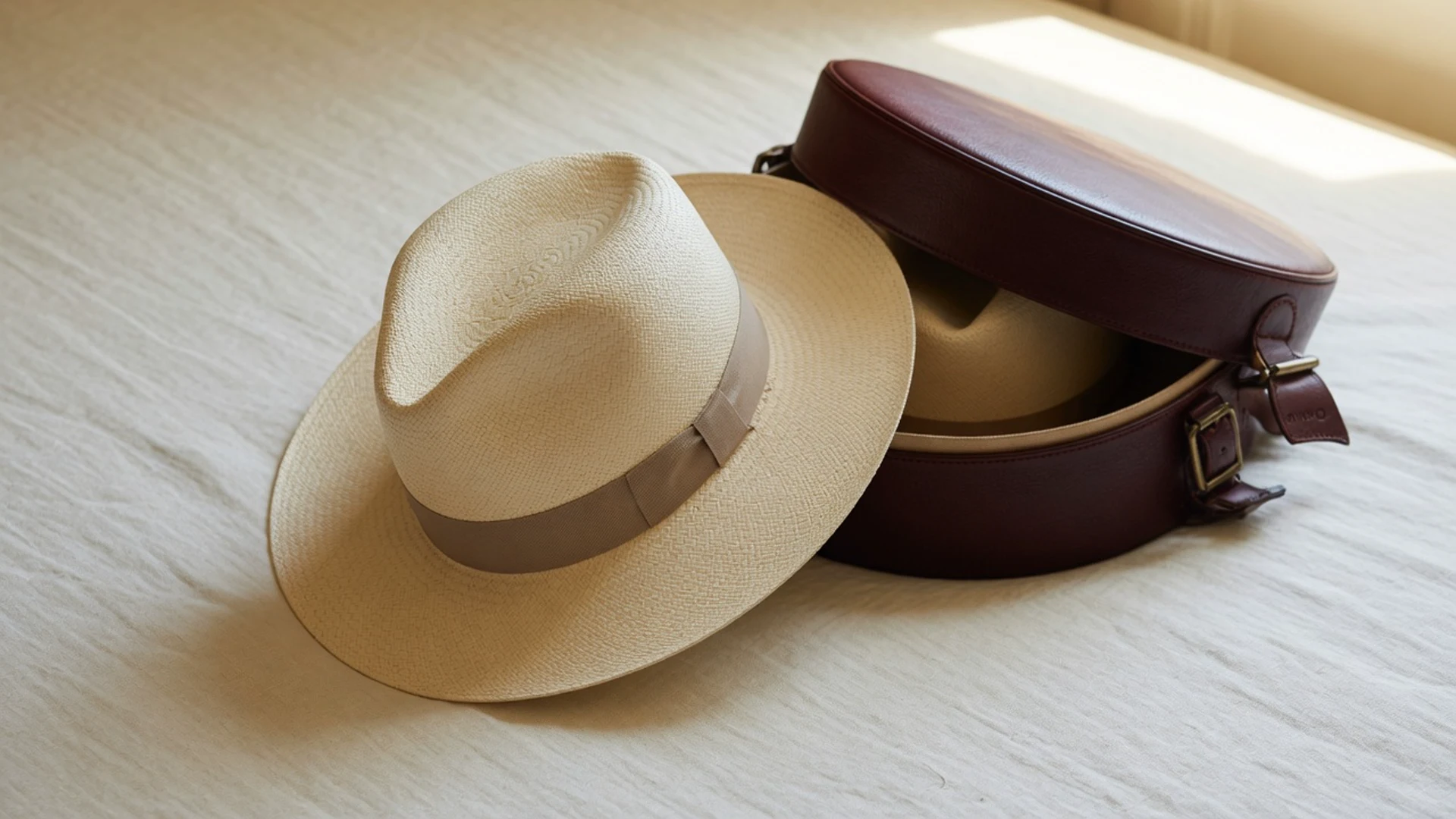 PanamaHatters travel case for a Panama hat