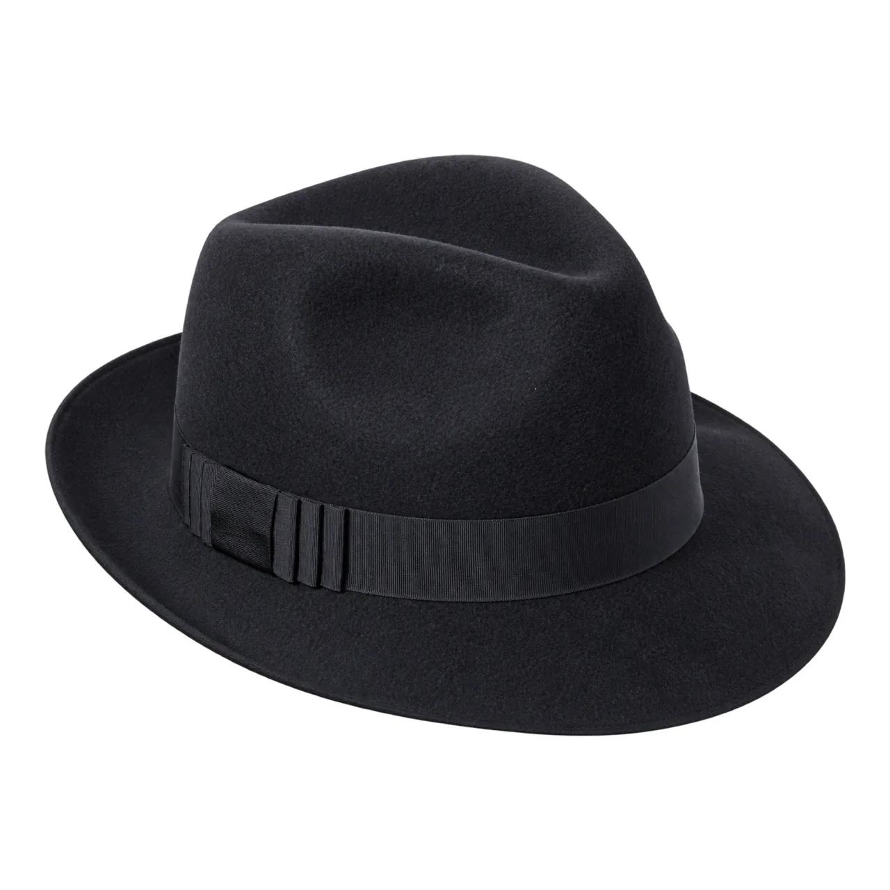 Sombrero de invierno merino PanamaHatters, St. Moritz Classic Black